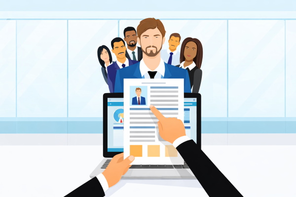 مردی که همراه با سایر متقاضیان در صف پر کردن فرم است