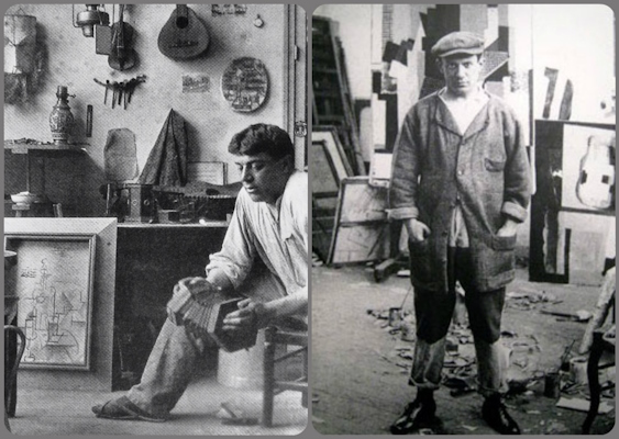 تصویری از جوانی ژرژ براک و پابلو پیکاسو در کارگاه های نقاشی - کوبیسم چیست