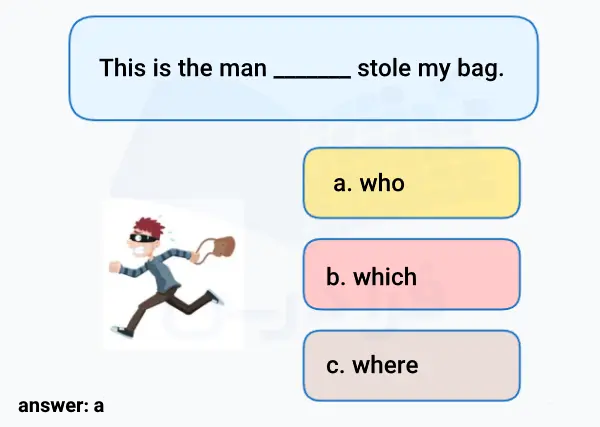 تصویر یک تمرین جمله‌واره موصولی