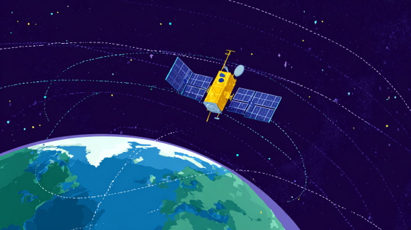 ماهوارهای در فضا نزدیک به زمین