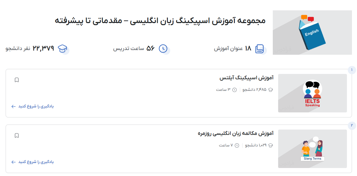 تصویر فیلم‌های آموزش اسپیکینگ در فرادرس