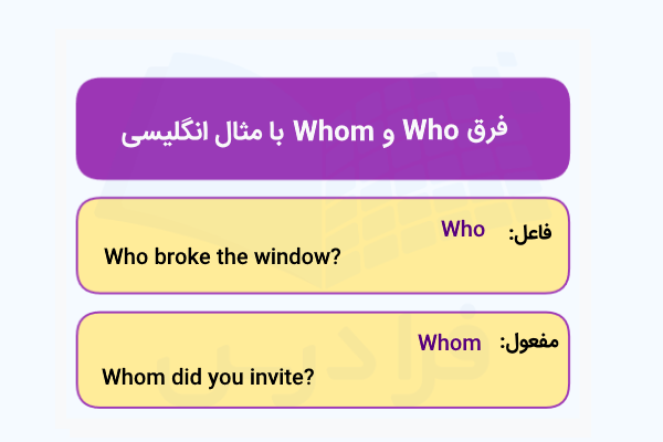 فرق who و whom با مثال