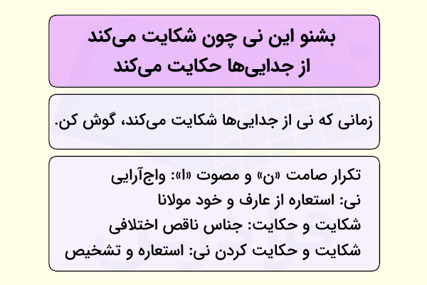 آرایه ها و معنی شعر نی نامه