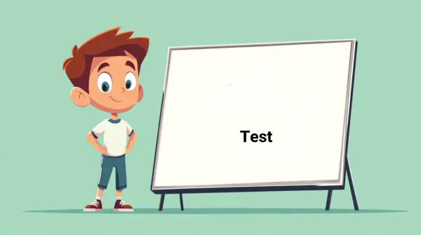  دانش‌آموزی ایستاده کنار تخته