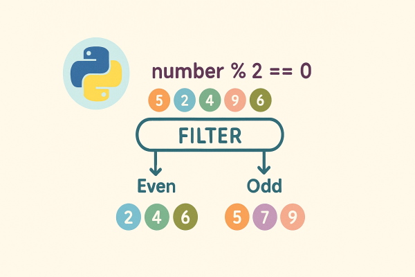استفاده از عملگر درصد در پایتون برای تشخیص اعداد زوج و فرد