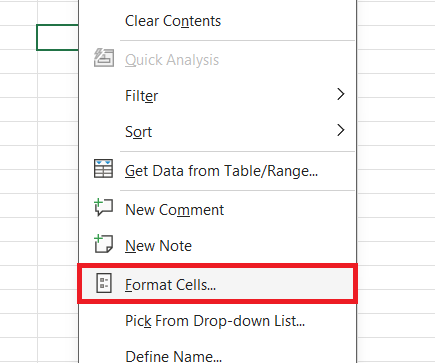 انتخاب بخش قالب‌بندی سلول-persian-numbers