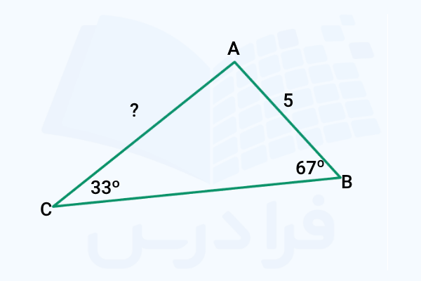 مثلثی که یک ضلع و دو زاویه آن داده شده است.
