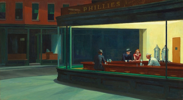 تابلوی نقاشی «شبزندهداران» (The Nighthawks) اثر ادوارد هاپر