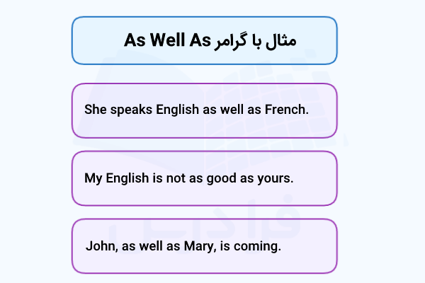 مثال با گرامر as well as