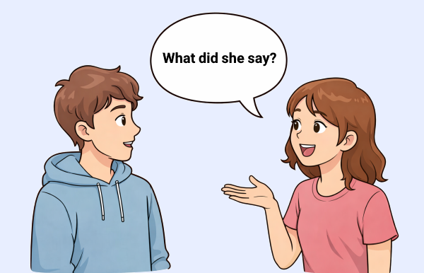 دختر و پسری در حال حرف زدن با هم به انگلیسی