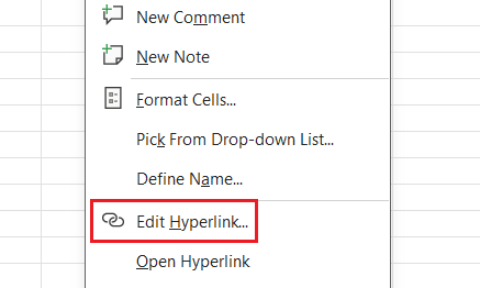 بخش ویرایش لینک-لینک کردن در اکسل