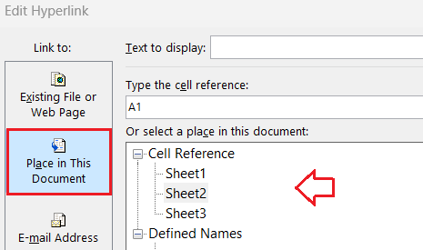 تغییر کاربرگ لینک-لینک کردن در اکسل