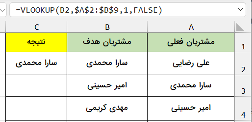 اولین نتیجه مقایسه-list-compare