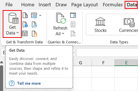 گزینه getdata در اکسلlist-compare
