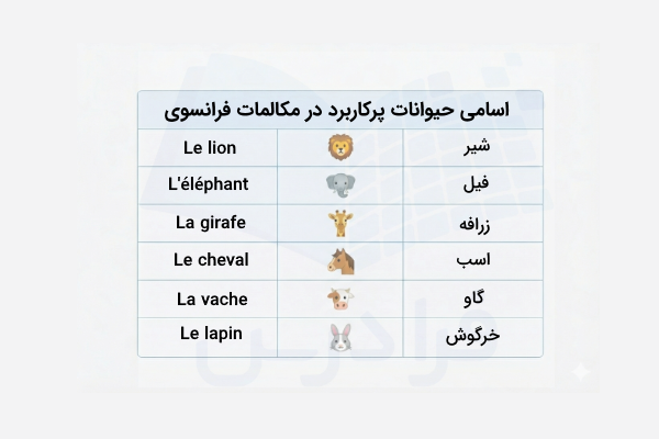 لغات ضروری فرانسوی برای مکالمه
