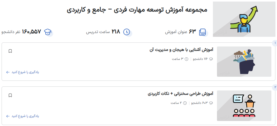 مجموعه آموزش توسعه مهارت فردی فرادرس