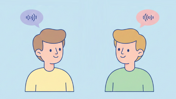 دو نفر در حال حرف زدن با لهجه فرانسوی