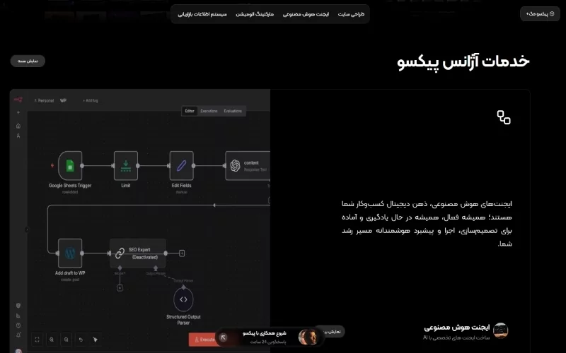 خدمات آژانس پیکسو