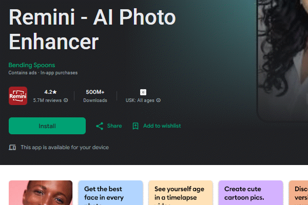 اپلیکیشن موبایل Remini برای ادیت عکس قدیمی با هوش مصنوعی