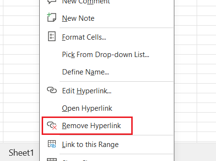 حذف لینک ایجاد شده-لینک کردن در اکسل