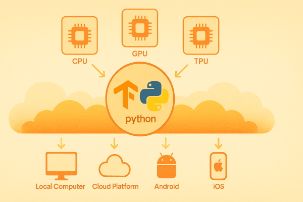 نمایشی از روش کار کتابخانه tensorflow در پایتون