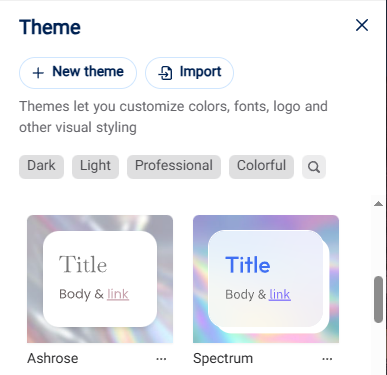 بخشی از قالب‌های پیشنهادی گاما 