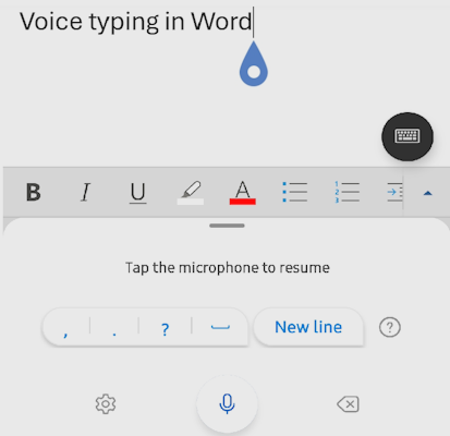 نمونه متن تایپ شدهvoice-typing