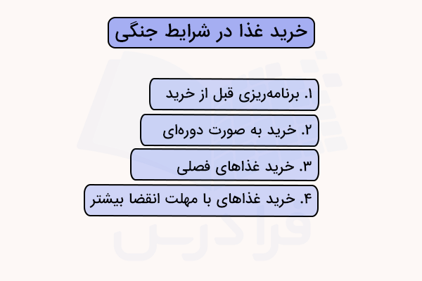 خرید مواد غذایی در شرایط جنگی