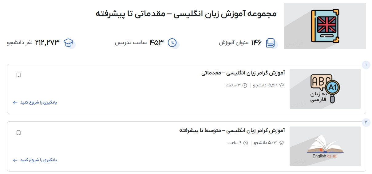 فیلم‌های آموزش زبان انگلیسی در فرادرس