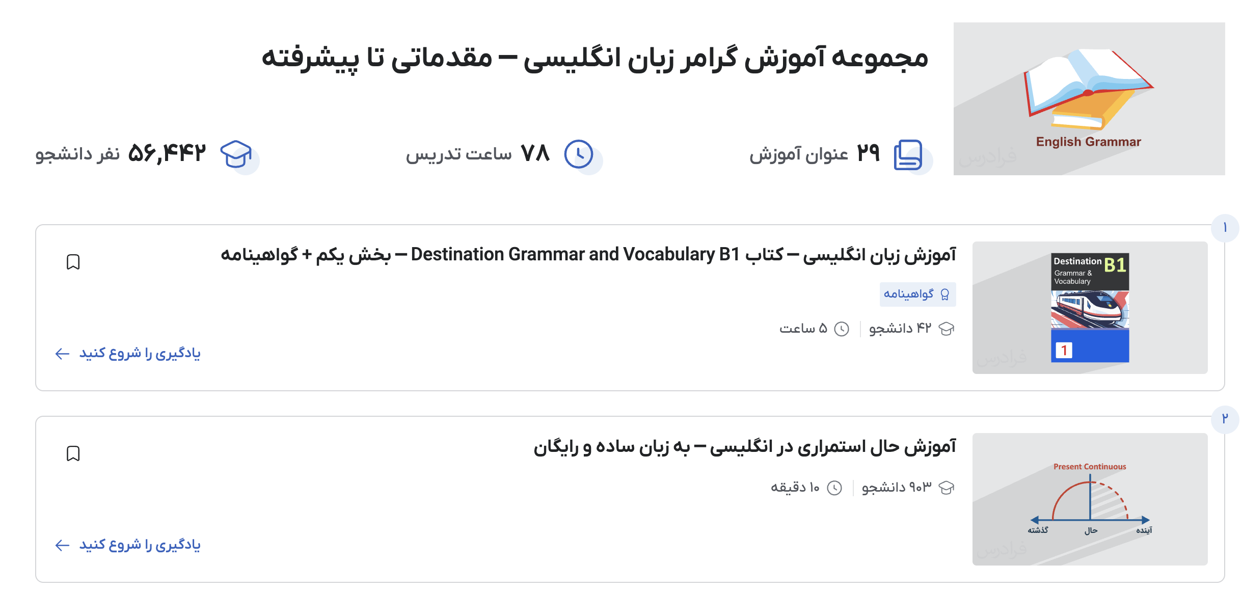 تصویر فیلم‌های آموزش گرامر در فرادرس