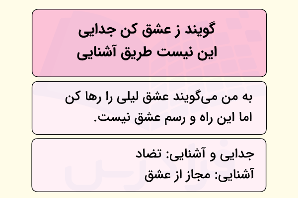 معنی بیت هفدهم پرورده عشق