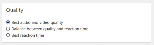بخش Quality از تنظیمات AnyDesk