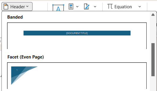 سبکهای مختلف پاورقی و سرصفحه-header-footer