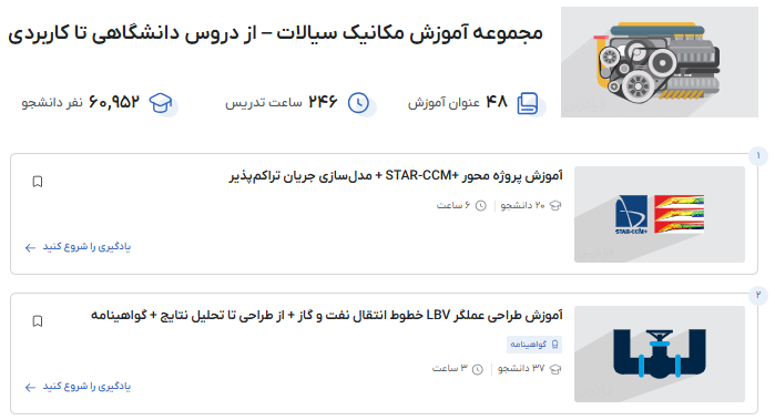 مجموعه فیلم آموزش مکانیک سیالات فرادرس