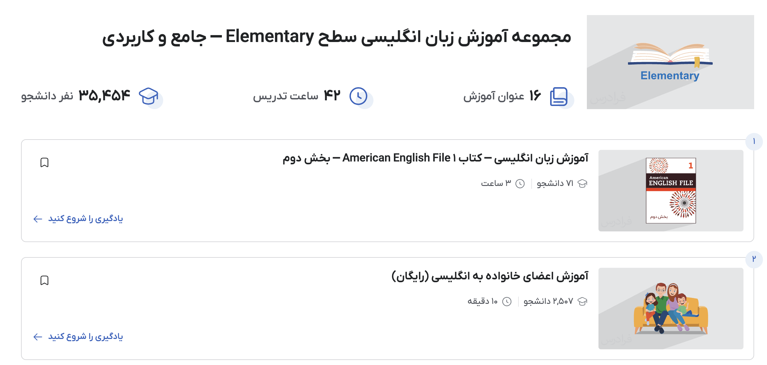 فیلمهای آموزش زبان انگلیسی سطح مقدماتی در فرادرس