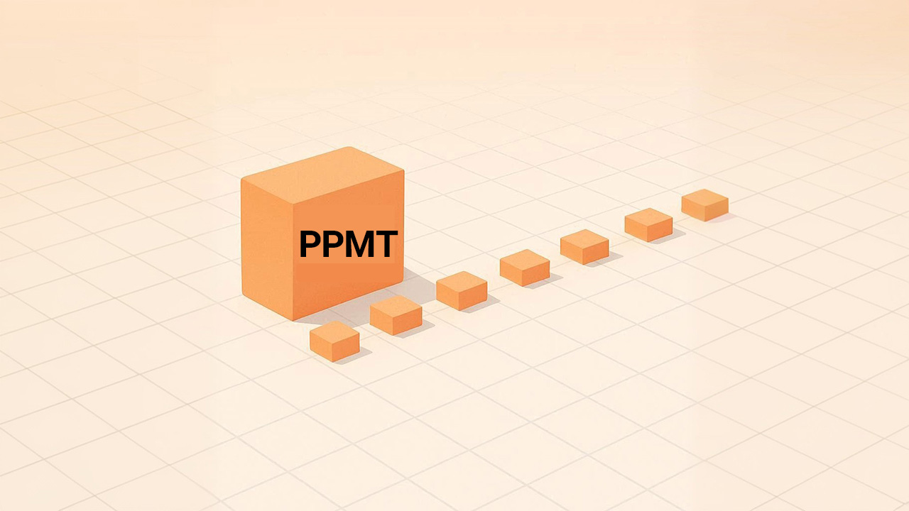 تابع PPMT در اکسل – آموزش محاسبه مبلغ اصل قسط با مثال