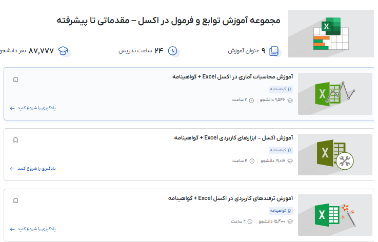 مجموعه آموزش توابع اکسل در فرادرس-تابع countifs در اکسل