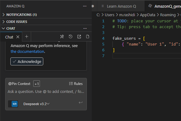 CodeWhisperer از شرکت آمازون