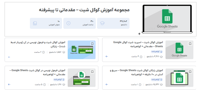مجموعه فیلم آموزش گوگل‌شیت فرادرس-اضافه کردن فونت به گوگل شیت