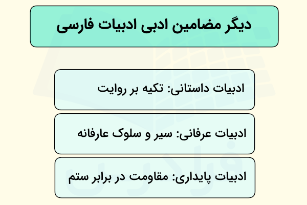 مضامین ادبی فارسی