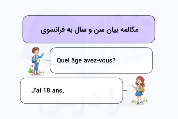 مکالمه بیان سن و سال به زبان فرانسوی