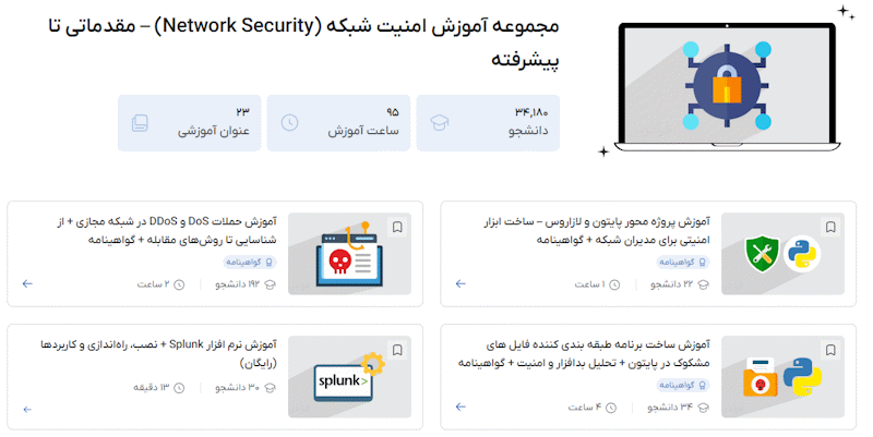 مجموعه فیلمهای آموزش امنیت شبکه (Network Security) از مقدماتی تا پیشرفته فرادرس