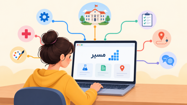 دانش‌آموزی در حال بررسی مسیر تحصیلی و انتخاب رشته است به کمک مسیر فرادرس