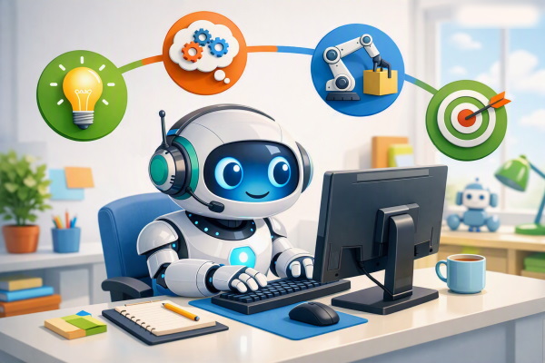 هوش مصنوعی عاملی در حال کار با اینترنت است. - Agentic AI چیست