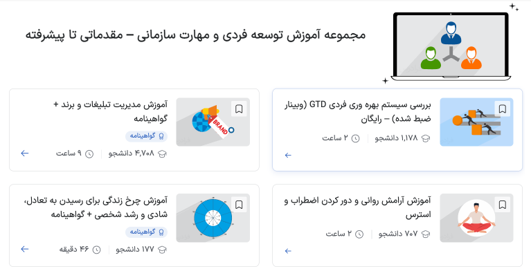 مجموعه فیلم آموزش توسعه فردی و مهارت سازمانی فرادرس