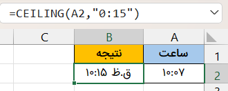 گرد کردن زمان- تابع گرد کردن