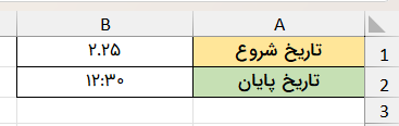 نمایش زمان-excel-sign
