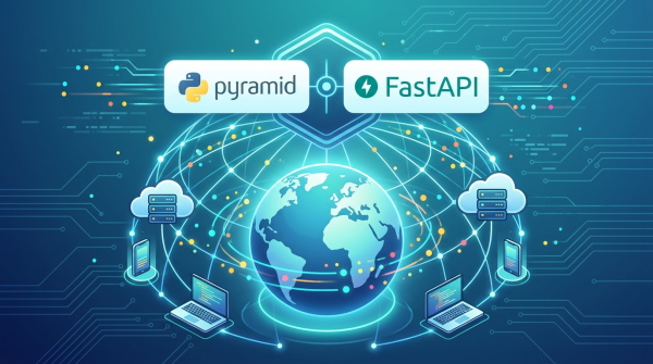 مقایسه پیرامید و FastAPI بالای سر کره زمین