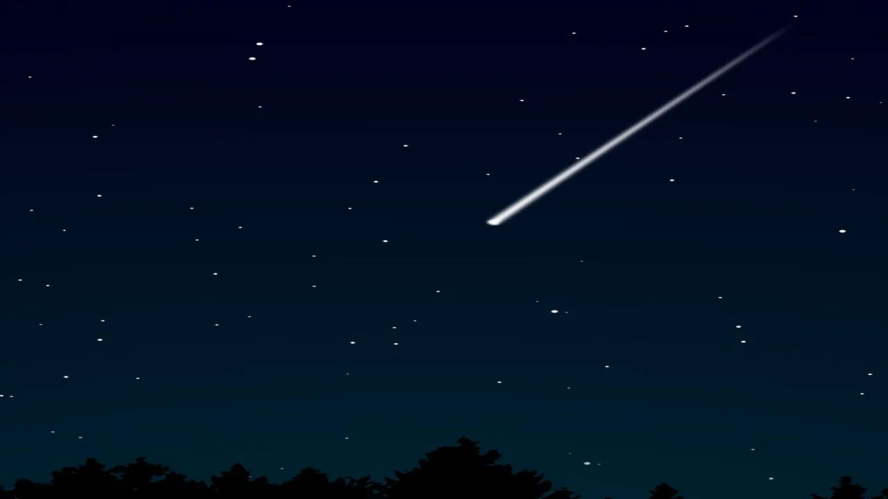 شهاب های درخشان در آسمان شب — تصویر نجومی