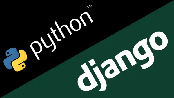 تصویر مربوط به ارتباط پایتون و جنگو لوگوهای Python و Django